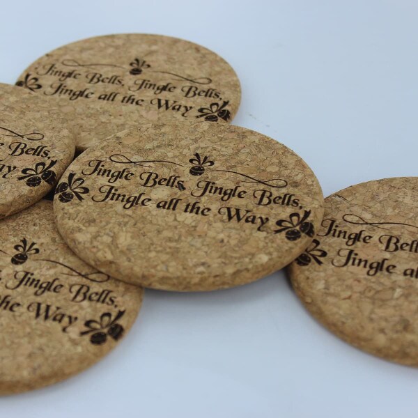 Custom printed cork coasters